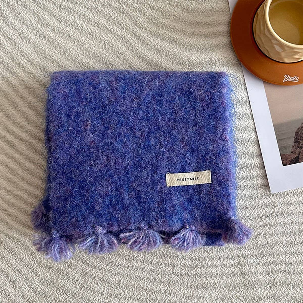 SOFT KNIT SCARF THICK TASSEL WINTER WARM WRAP_CWASC2292