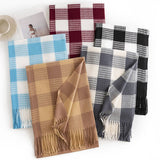 Retro Casual Warm Square Plaid Scarf_Cwasc1013