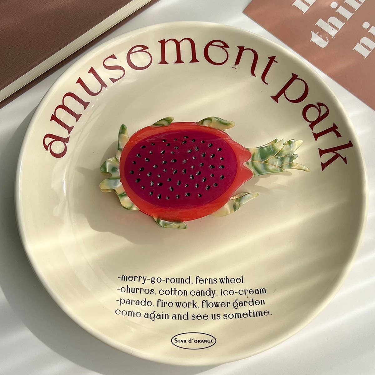 FRUIT ACETATE HAIR CLAW CLIP FOR HIGH PONYTAIL SSCWAHA5784