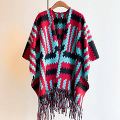 Colorful Tassel Shawl Women Long Cape Wrap_Cwocasl00087
