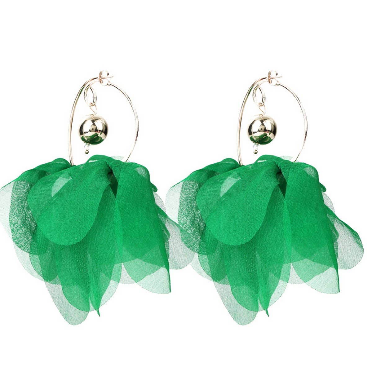 BOLD SOLID FABRIC HOOP EARRINGS ORIGINAL HANDMADE_CWMM6278