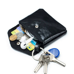 MINI LEATHER RETRO OIL WAX LEATHER WALLET CARD BAG_CWAB3880