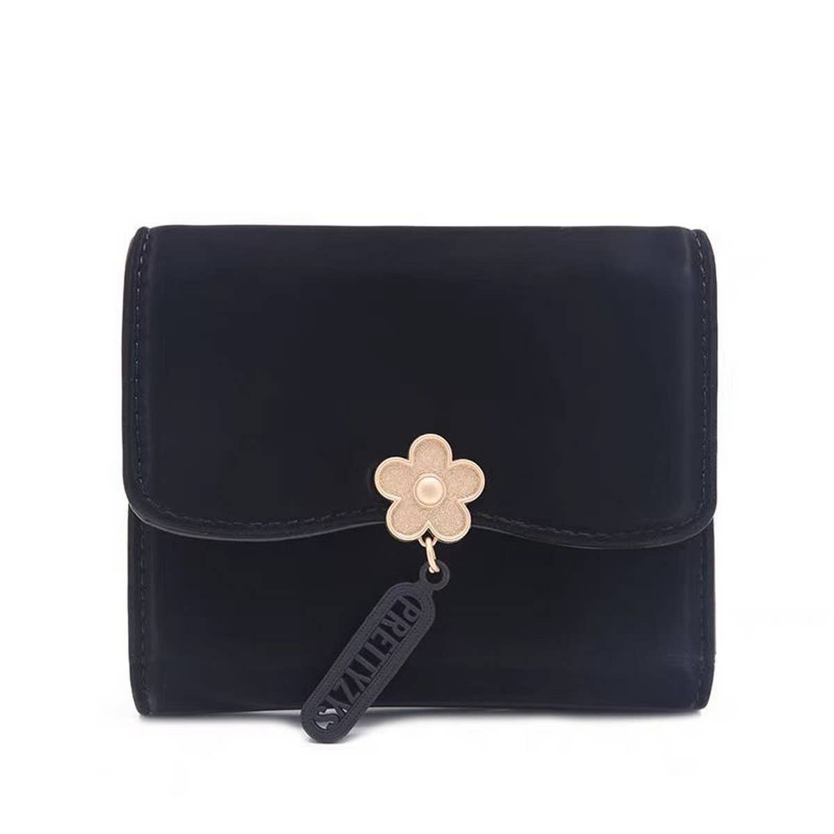 Minimalist Floral Pendant Trifold Wallet_Cwab06238