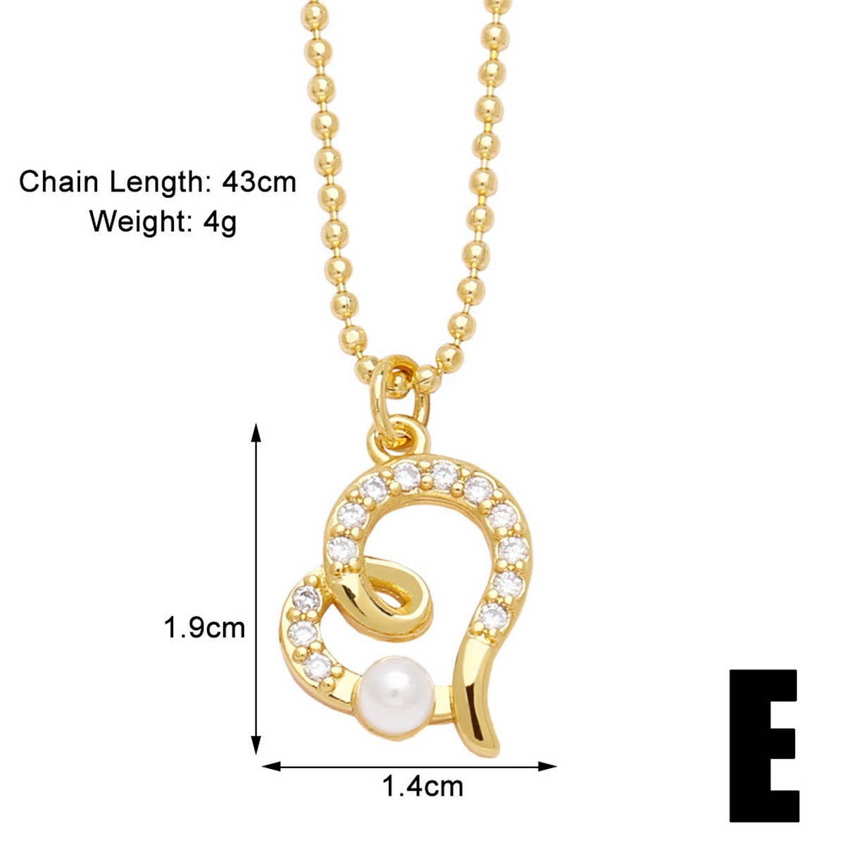 FLOWER PEARL INLAID ZIRCONIUM PENDANT NECKLACE_CWAJE0904