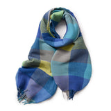 CRINKLE PLAID WINTER SCARF UNISEX SOFT WRAP_CWASC0195