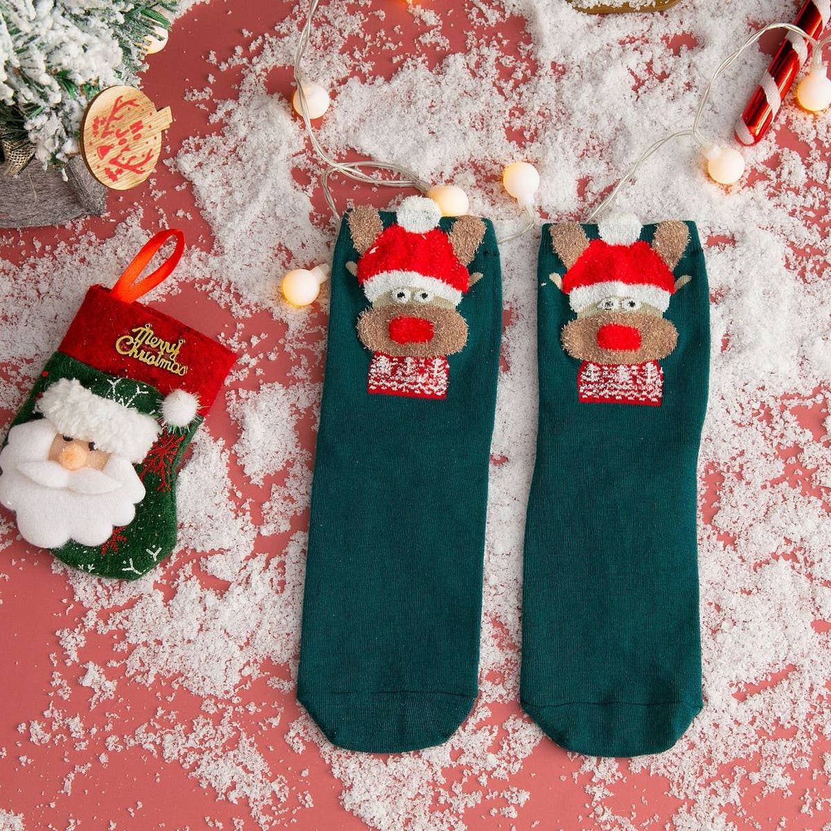 CHRISTMAS SOCKS ELK OLD MAN SOCKS_CWMS0625