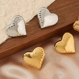 GOLDEN HEART 18K GOLD STAINLESS STEEL EARRINGS_CWMM3614