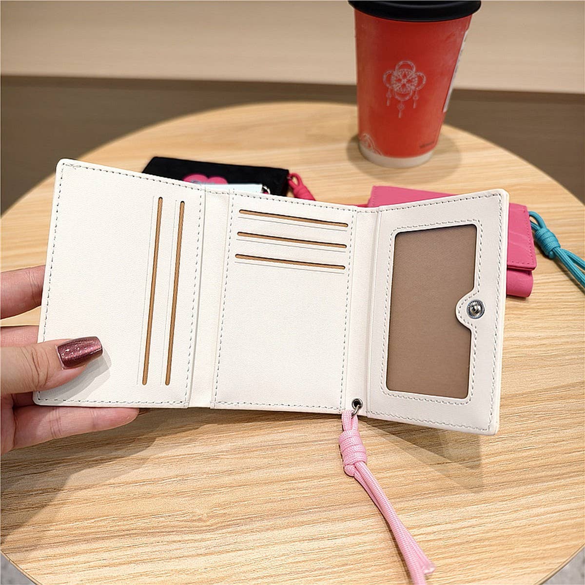 New Velvet Heart Letter Mini 3-Fold Wallet_Cwab06244