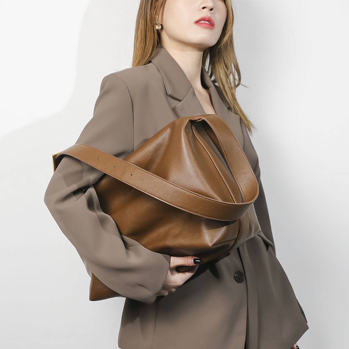 Stylish And Simple Soft Leather Hand Tote Bag_Cwab1896
