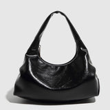 ELEGANT BLACK RUCHED CLOUD DUMPLING BAG_CWAB5696