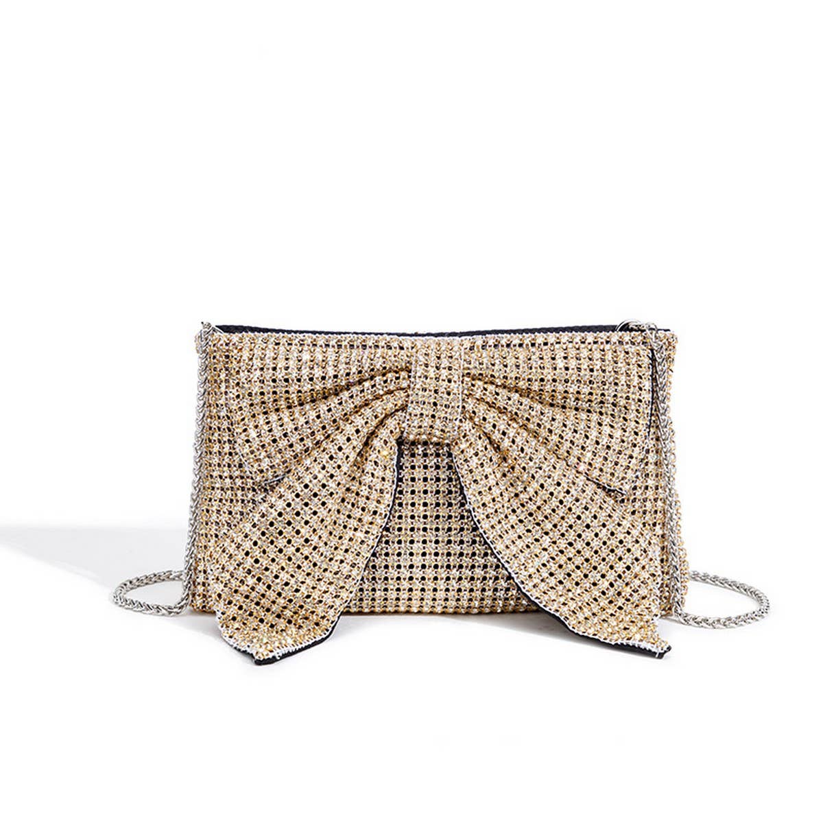 NEW FASHION LEISURE BOW RHINESTONE EVENING BAG_CWAB3603