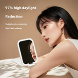 LED THREE COLOR RECHARGEABLE MAKEUP MIRROR_CWMM5639
