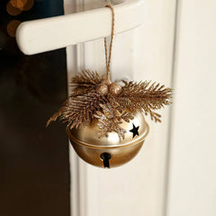 IRON GLITTER BELL PICK CHRISTMAS TREE DECORATION_CWMM9741