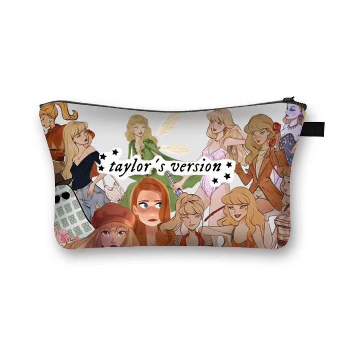 STYLISH PATTERNED WATERPROOF LINEN COSMETIC BAG_CWAB2257