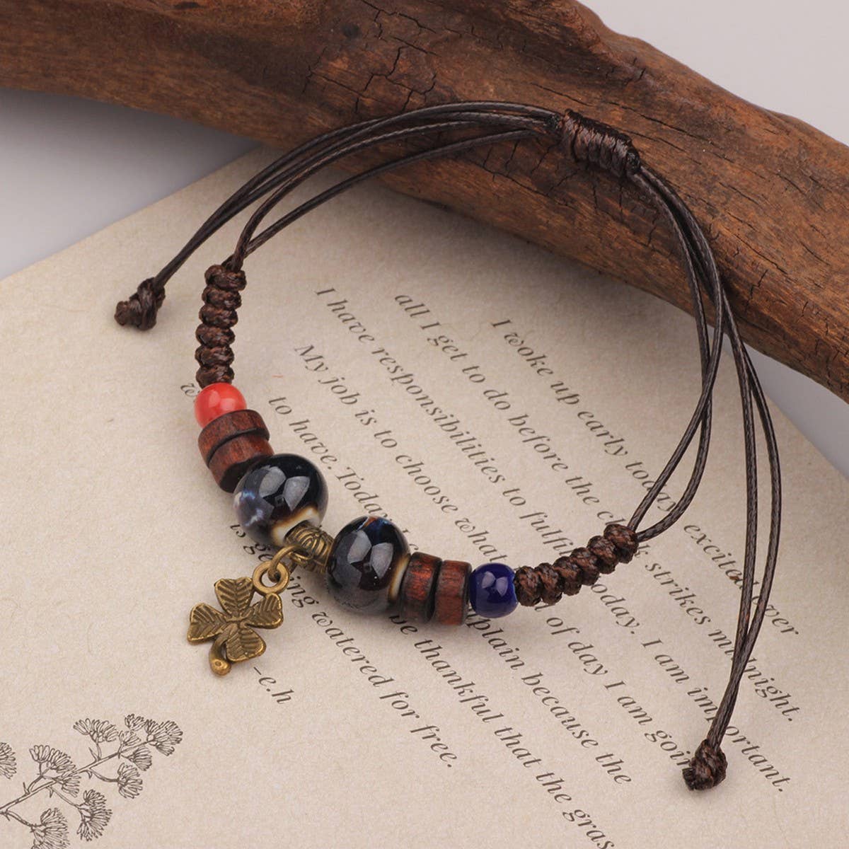 ETHNIC RETRO WOODEN BEADS ANCIENT STYLE BRACELET_CWAJE3971