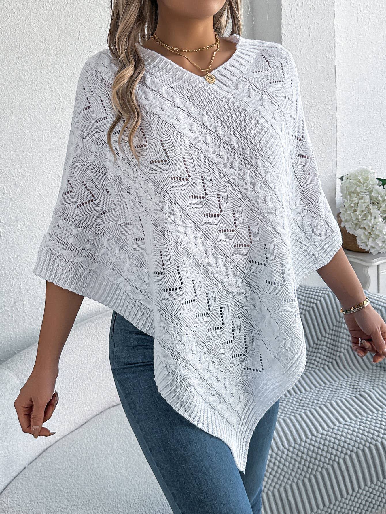Casual Solid Color Twist Pongee Sweater Coat