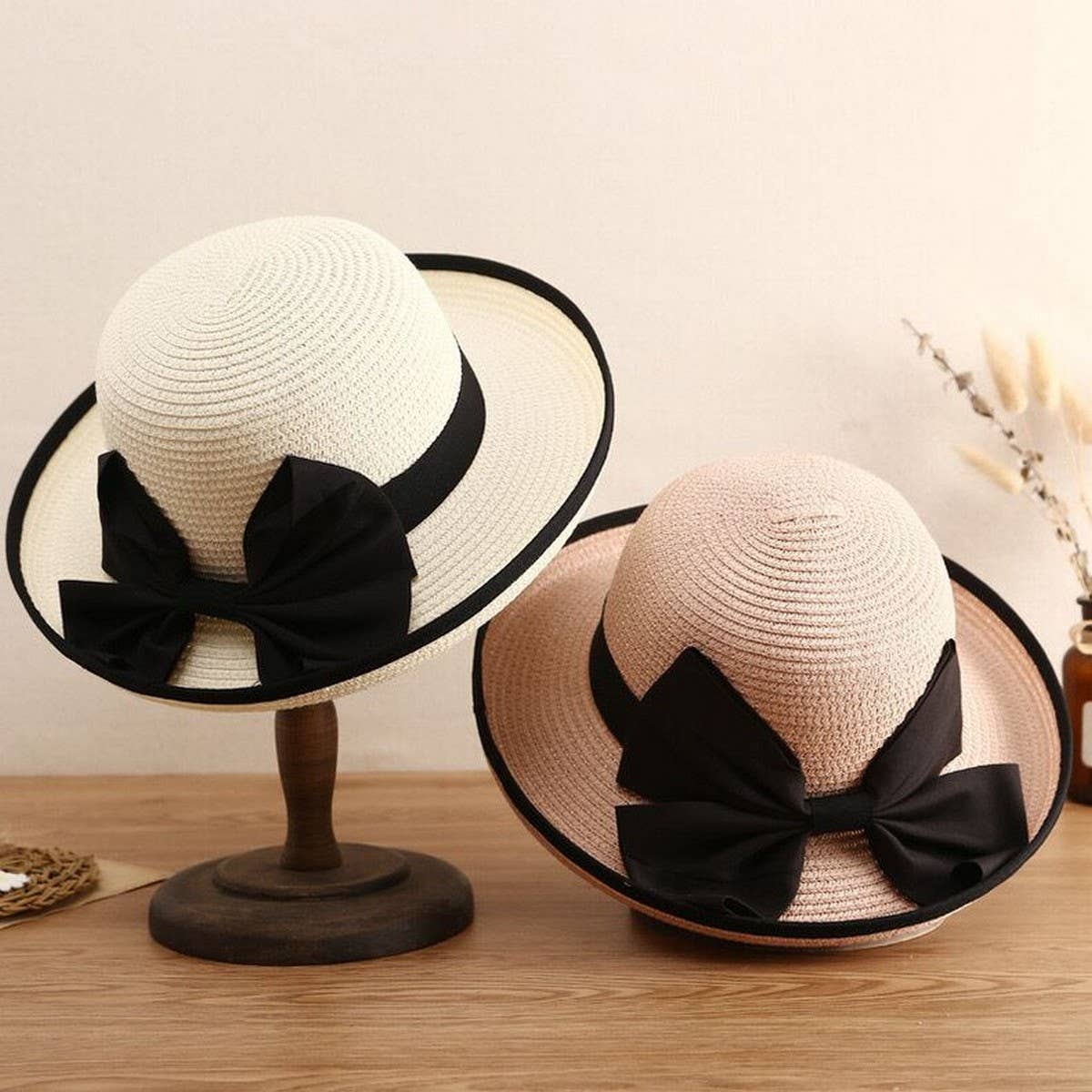 SUMMER EXQUISITE BEACH SUN PROTECTION STRAW HAT_CWAH3435
