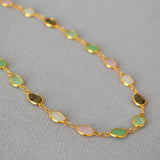 COLORED FACETED CRYSTAL GLASS NECKLACE_CWAJE2117