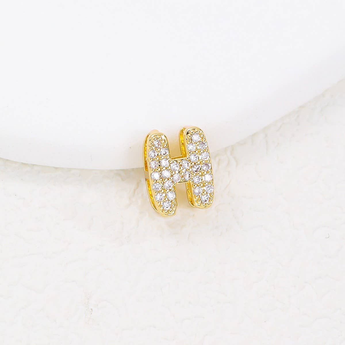 Tiny Zirconia Pendant 26 Letters Necklace_Cwmm5863