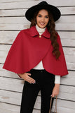 Cwoco0951_Solid Color Short Cape Shawl Coat