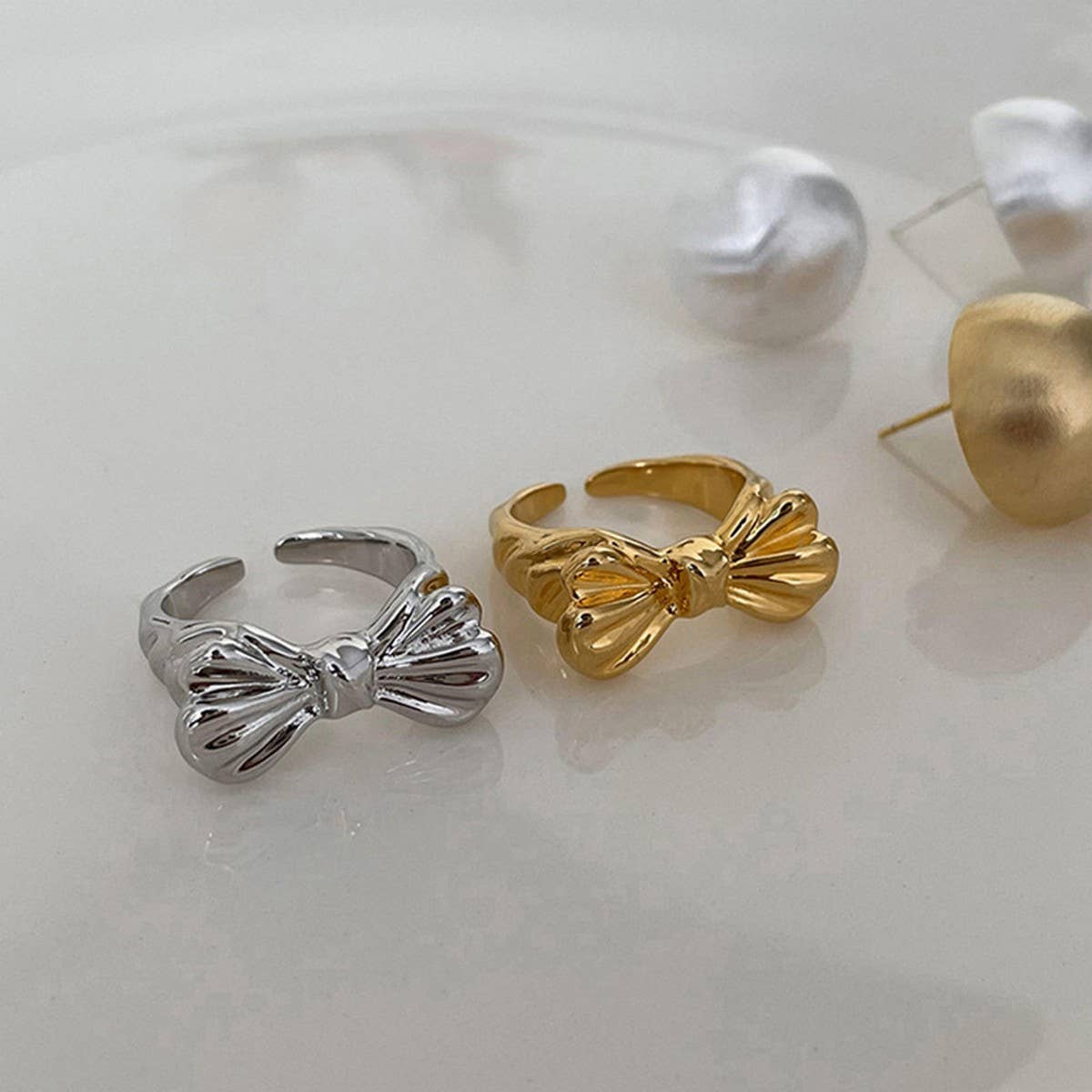 EXQUISITE HIGH GRADE BOWKNOT OPEN RING FOR WOMEN_CWAJE3095