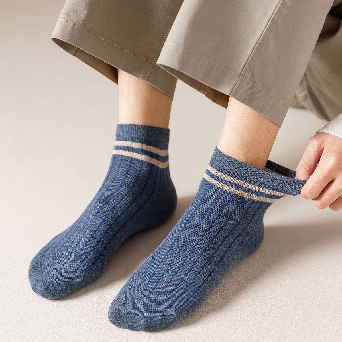 Two Bar Boat Short Socks Cozy_Cwms033