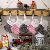Cwag00595_Nordic Pink Mini Knitted Christmas Stocking
