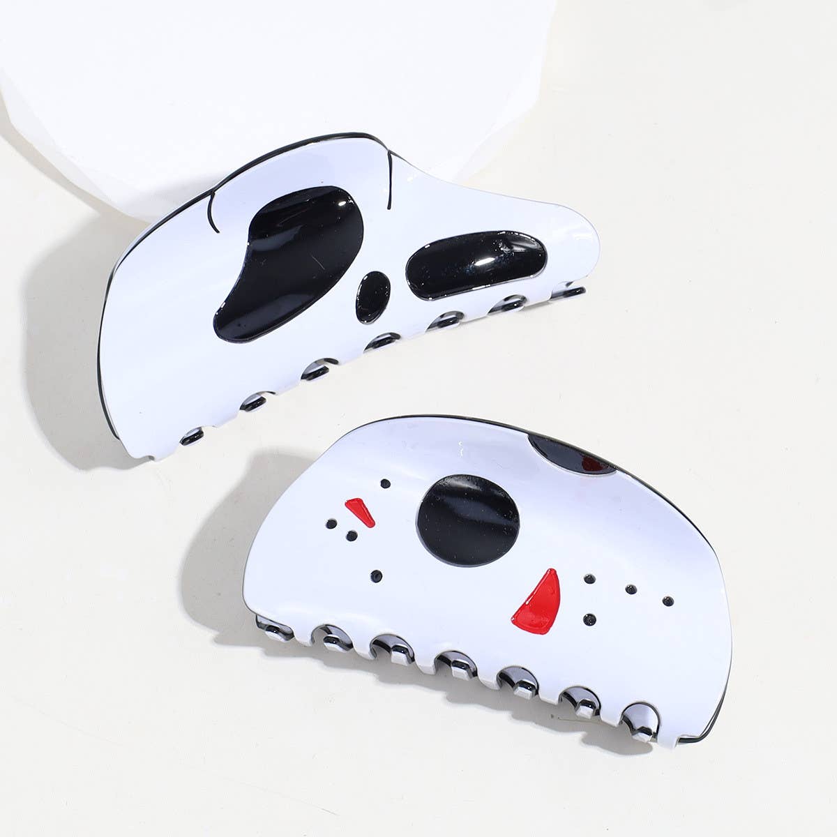 HALLOWEEN SIMPLE FUNNY SKULL HAIR CLIP_CWAHA2326