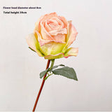 BURNT EDGE ROSE BOUQUET ARTIFICIAL FLOWER DECOR＿cWMM6478