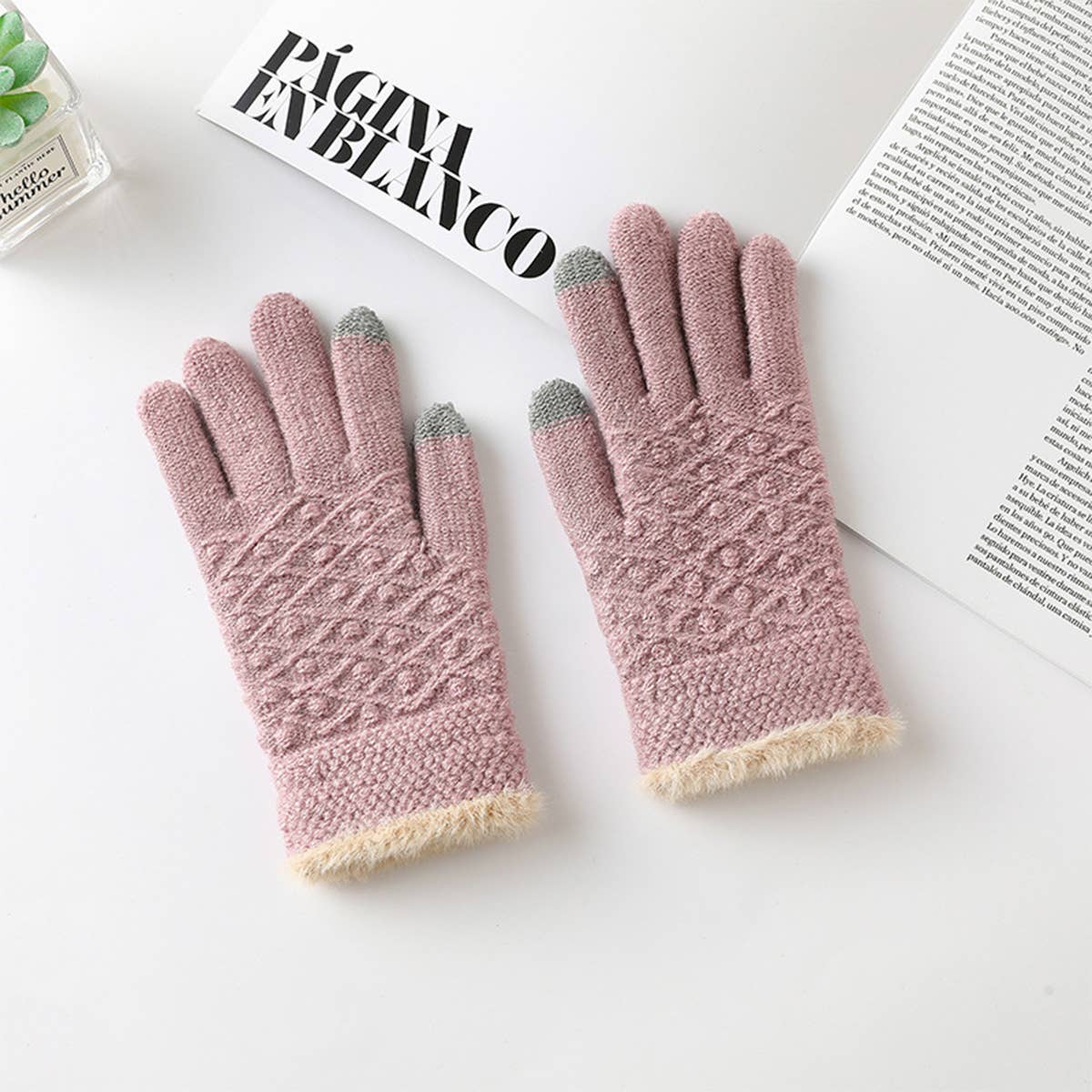 Womens Warm Touch Screen Fashion Gloves_Cwmm1503