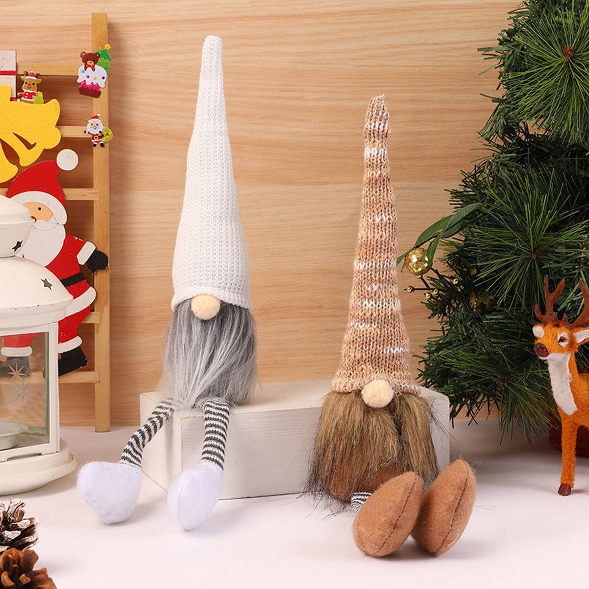 CHRISTMAS DECORATIONS FACELESS DOLL FIGURINE_CWMM2843