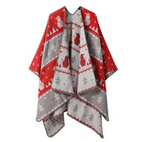 FAUX CASHMERE SLIT SHAWL SCARF CAPE COAT CLOAK_CWASC2252