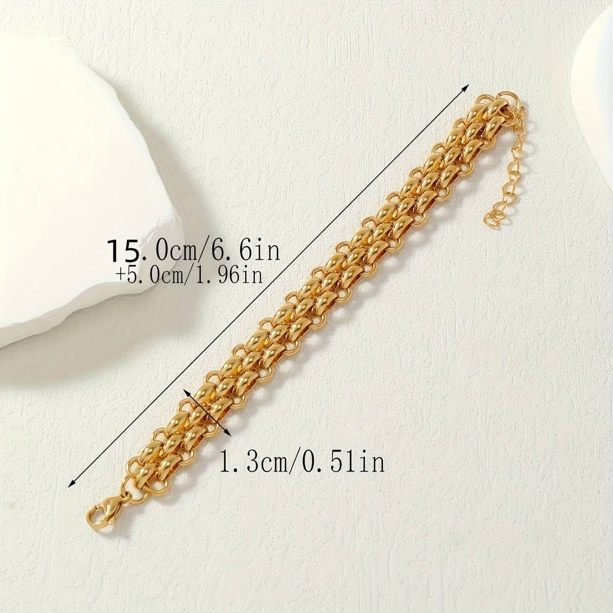 Vintage Vacuum Plated 18K Gold Bracelet_Cwmm3721