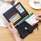 MULTIFUNCTIONAL PASSPORT BAG GENUINE LEATHER WALLET_CWAB3702