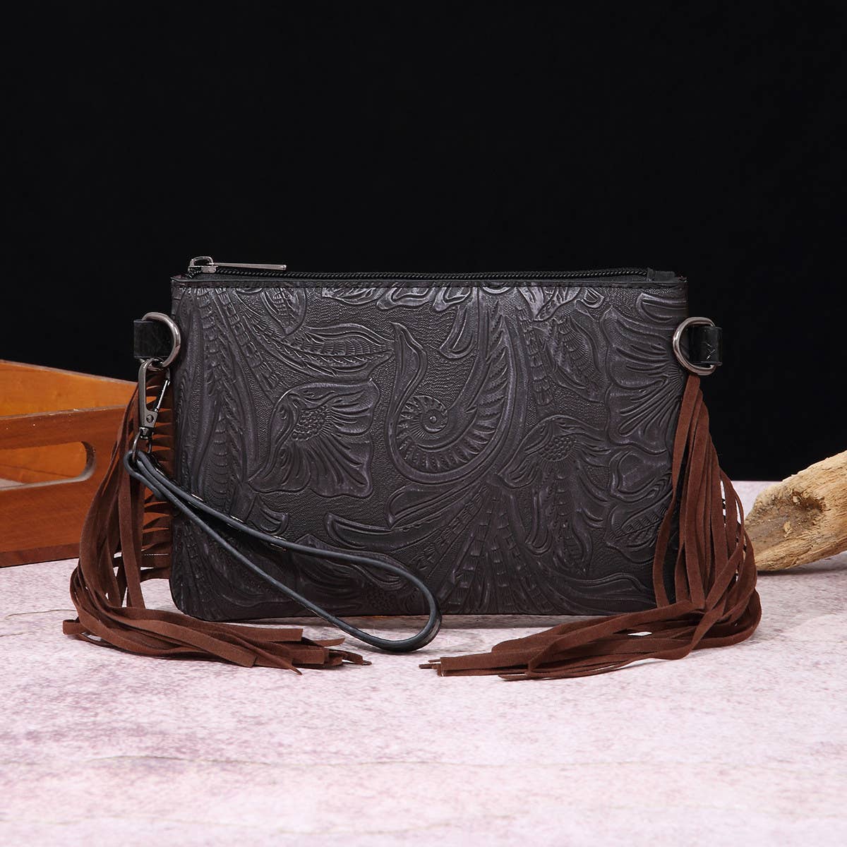 Vintage Print Western Bohemian Crossbody Bag_Cwab2580