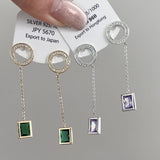 LIGHT LUXURY GEOMETRIC RING SQUARE STUD EARRINGS_CWAJE1320