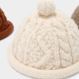 Winter Knit Beanie Cap Women Men Braided Dome Hat_Cwah04771