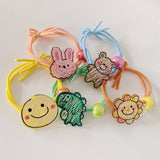 CUTE CARTOON SMILING DINOSAUR KNOTTED HAIR TIE_CWAHA1862