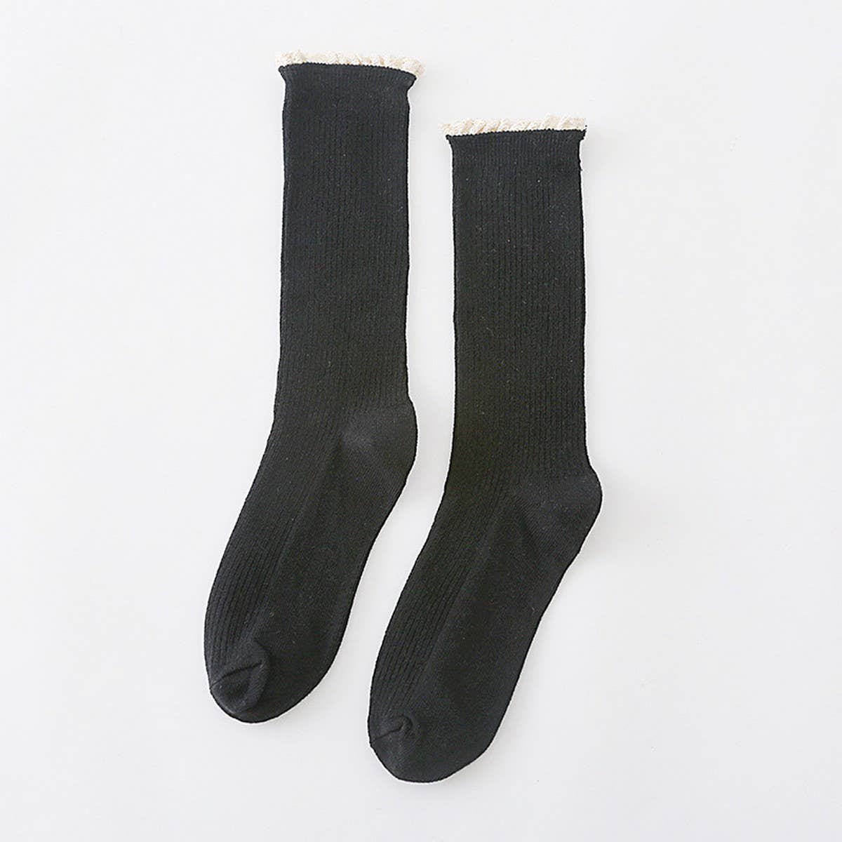 AUTUMN AND WINTER STRIPED LACE WOMENS SOCKS_CWMS0994