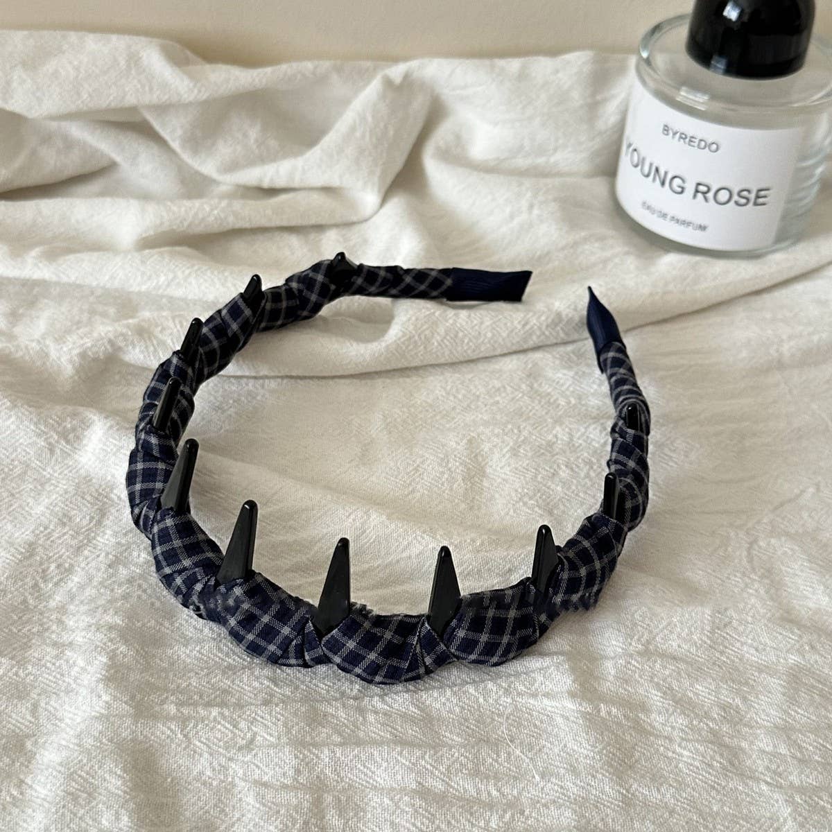 Plaid Wrapped Headband Anti Slip High Top_Cwaha08059