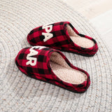 PLAID CHRISTMAS COTTON SLIPPERS WINTER WARM_CWSHF00226