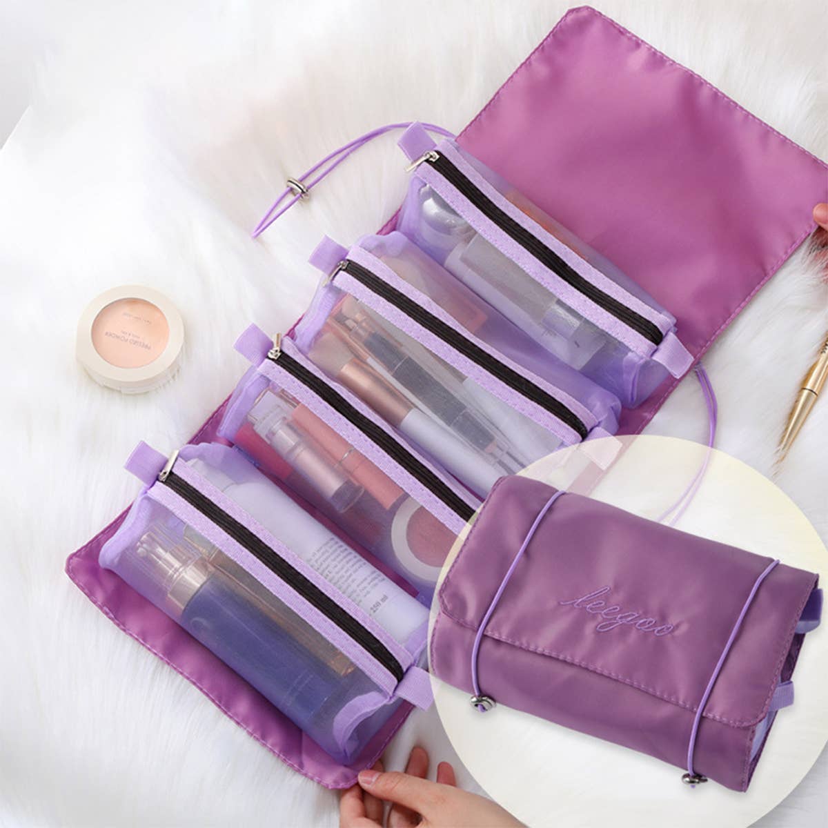 Foldable Portable Makeup Organizer For Travel_Cwab0551