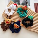 CHRISTMAS CUTE CARTOON HAIR SCRUNCHIES_CWAHA1956