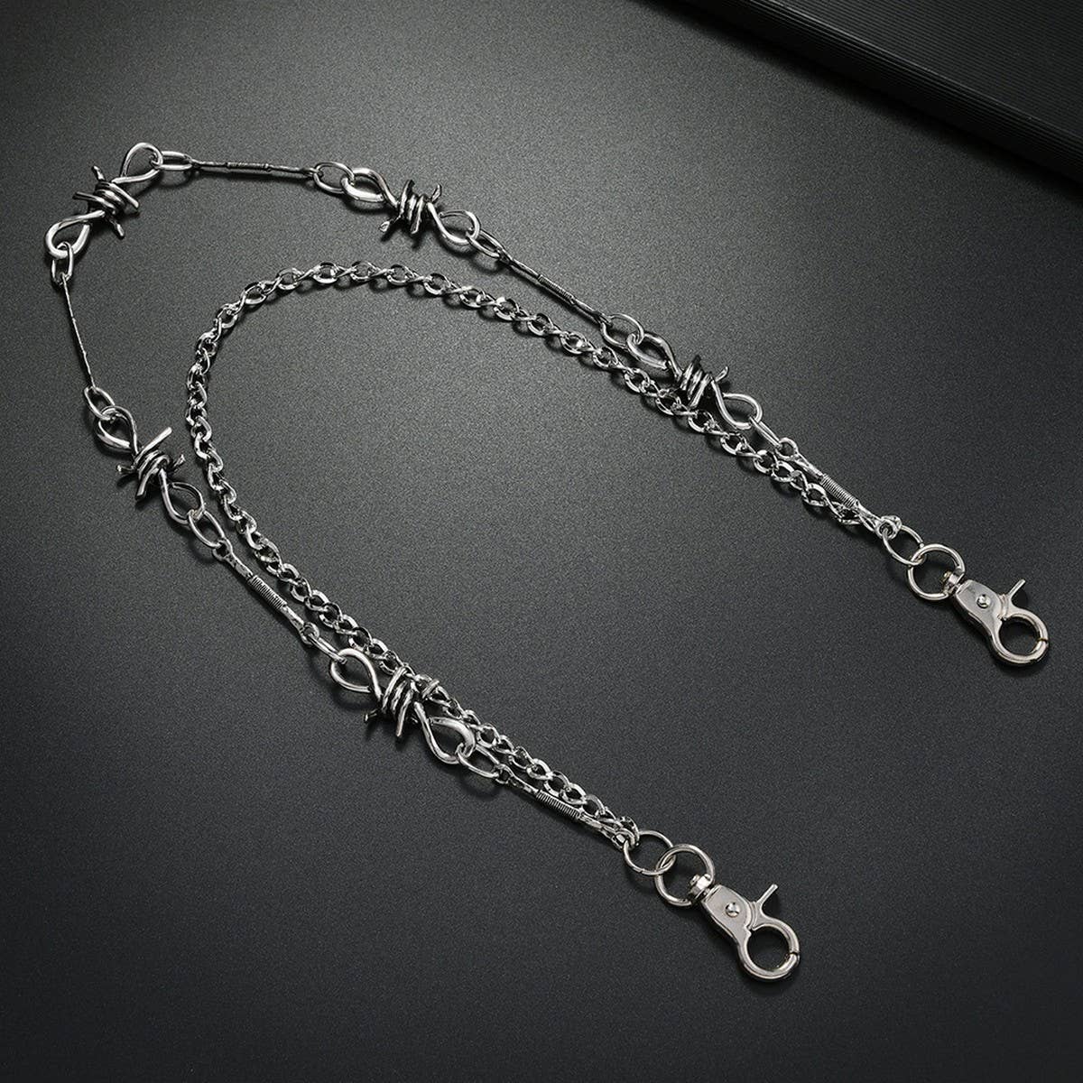 COOL PUNK STYLE MULTI LAYERED SPIKED PANTS CHAIN_CWMM4889