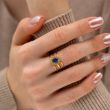 BLUE ROUND NON FADING VERSATILE RING_CWAJE1394