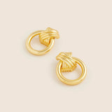 18K GOLD PLATED IRREGULAR GEOMETRIC EARRINGS_CWAJE4991