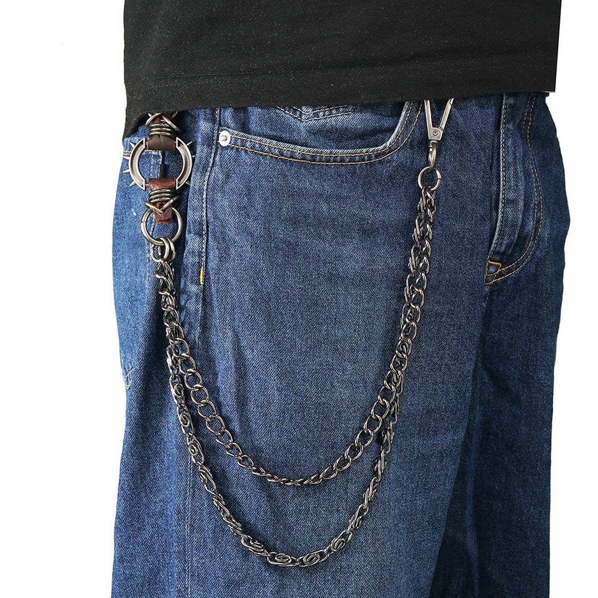 DARK ALL MATCH TRENDY ALLOY TROUSER CHAIN_CWMM4842