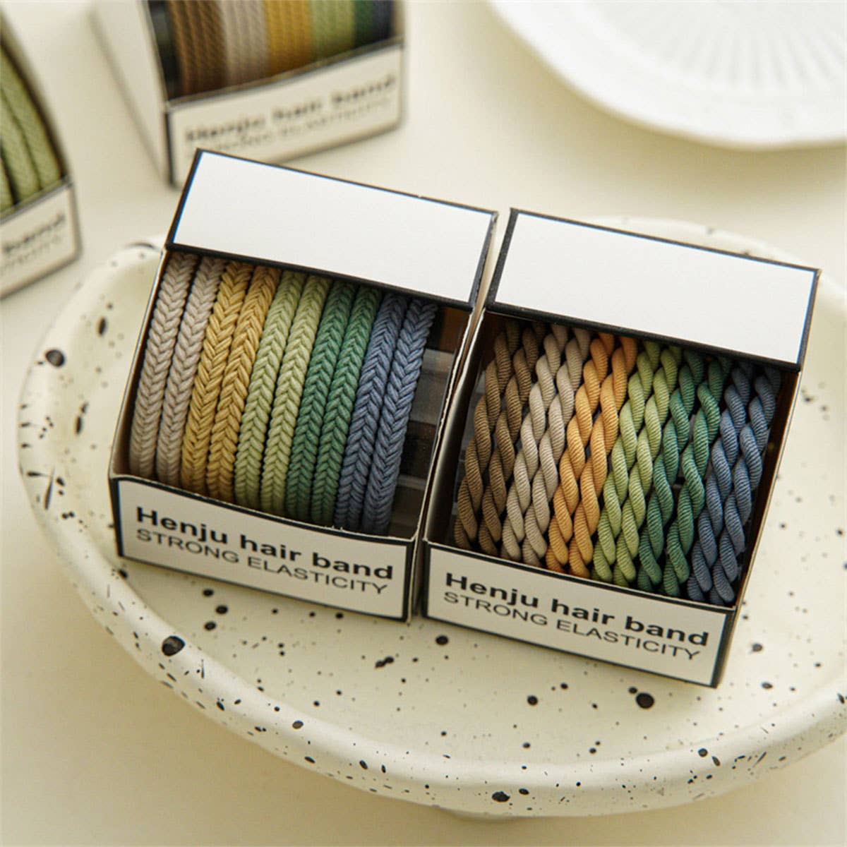 10PCS BRAIDED CORD SUPER STRETCHY ELASTIC HAIR TIE_CWAHA0331