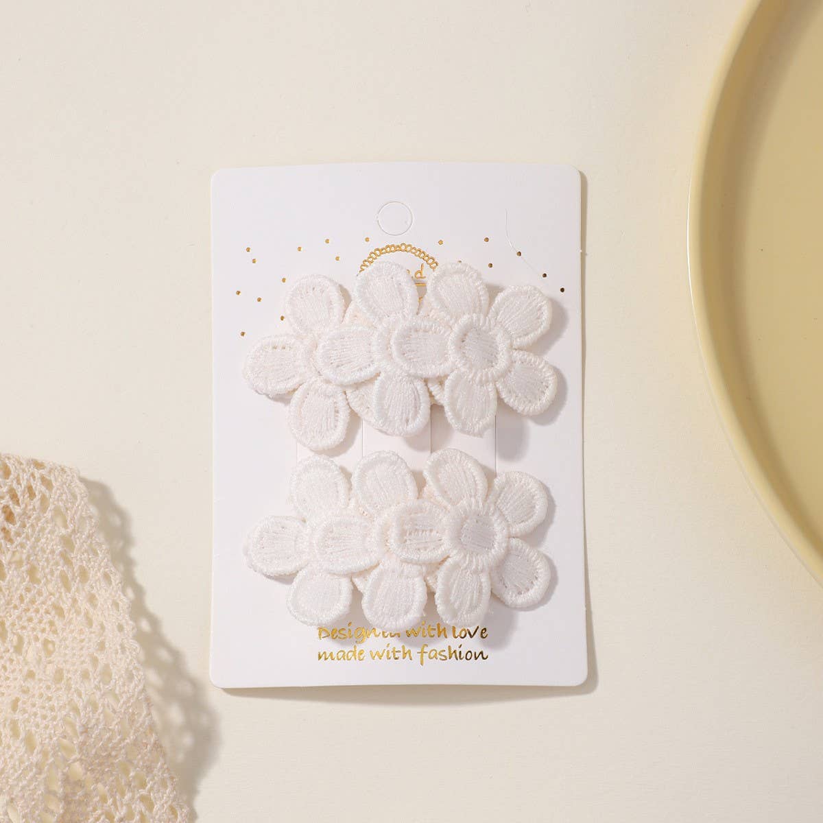 BABY FABRIC BOW BB CLIP SET GENTLE ON HAIR_CWAHA6713