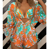 Tropical Print Sexy Bikini Set?Swimsuit For Womens_Cwmw0184